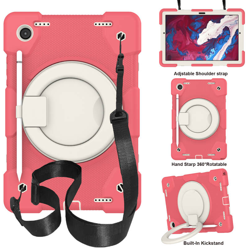 Tab A 8 X200/X205 Samsung Tablet Case with 360¡ãSwivel Stand-Begonia Red