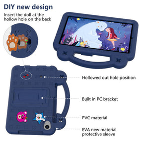 Strawberry Tablet Case with Shoulder Strap Stand for Samsung Galaxy Tab A 8.4 inch 2020-NavyBlue