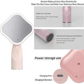 Home & LivingPortable LED Lighted Makeup Mirror-Pink