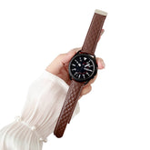 20mm Vintage Leather Band with Magnetic Clasp for Samsung Huawei Watch-5