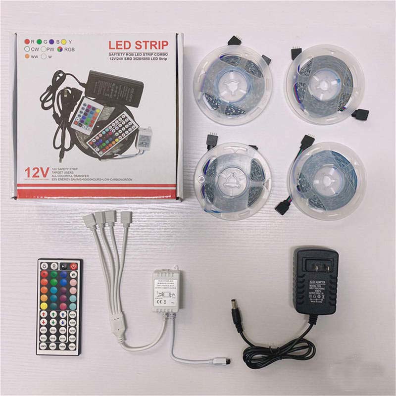 16.4ft/32.8ft Led Strip Lights RGB 2835 Color Changing LED Light Strips Kit with 44 Keys Ir Remote