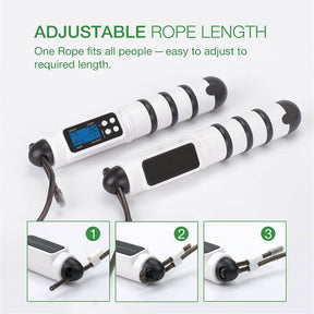 Speed Skipping Rope with Calorie Counter Adjustable Digital with Ball Bearings for Fitness