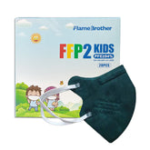 20Pcs FFP2 Face Mask for Kids-Dark Green