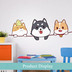 Creative Cartoon Removable 3D Wall Stickers Cute Dog Decoration For Children Room-17