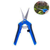 165mm Gardening Pruning Shears Hand Scissors with Straight Stainless Steel Blades for Trimming Herbs Flowers Plants -Blue