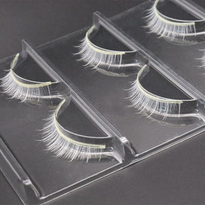 3 Pairs White False Eyelashes Anime Cosplay Extension Party Lashes