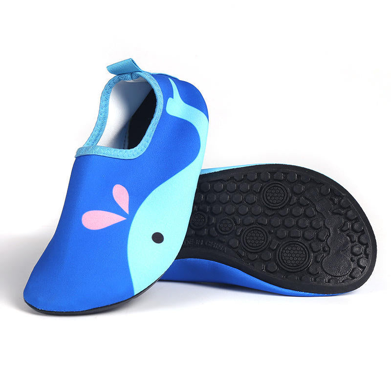 Baby Boys Girls Water Shoes Non-Slip Swim Shoes Barefoot Skin Aqua Socks for Beach-Blue