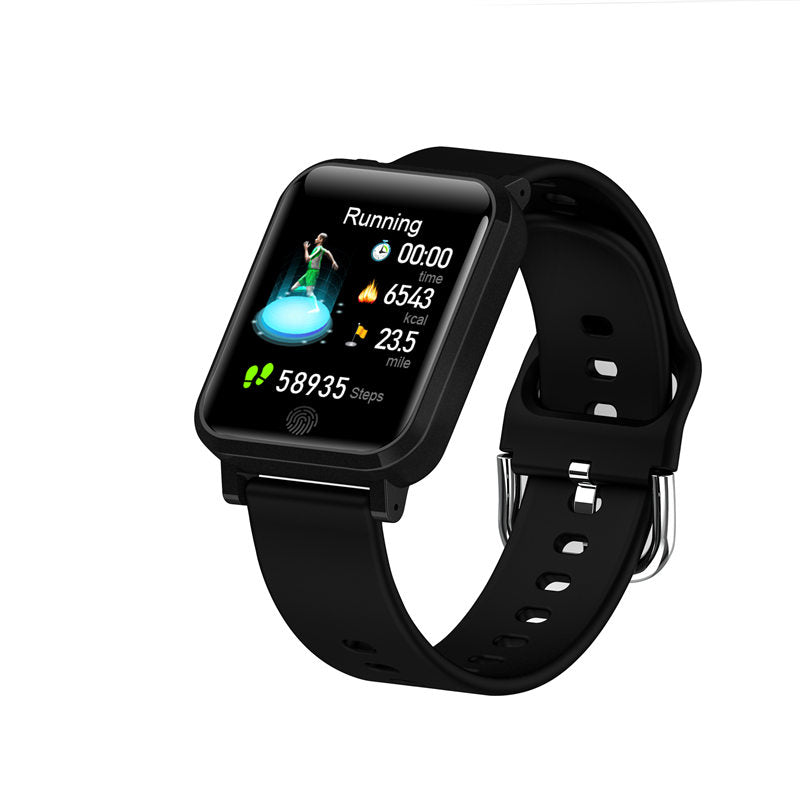 F29 HD Smart Watch with Temperature Heart Rate Blood Oxygen Monitor-Black