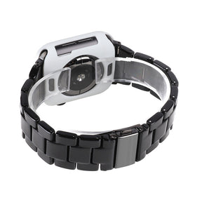 Fashion Resin Candy Watch Band + Watch Case For Apple Watch SE/6/5/4/3/2/1£¨Black+White£©