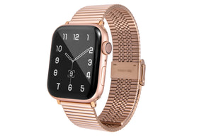 DZ Stainless Steel Metal Watch strap For Apple iWatch (Rose Gold)