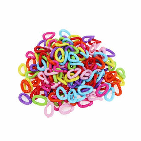 100PCS Parrot C-Type Plastic Chain Buckle Bites - Mixed Colors3