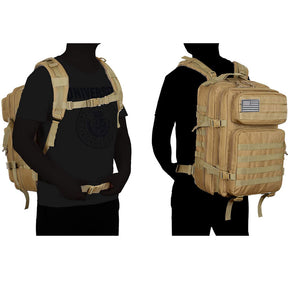 45L Military Tactical Backpacks for Camping Hiking-Khaki