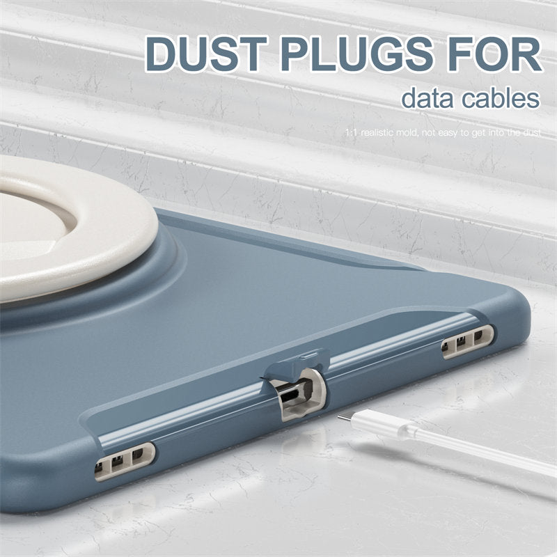 Tablet Case For iPad 10th Full Body Protection with 360¡ã Stand Portable-Blue2