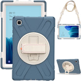 Morandi Tablet Case For Samsung Galaxy Tab A7 10.4 T500/T505/T507/T505N Kids Safe Shockproof Protective Cover With Kickstand+Strap-Cornflower Blue