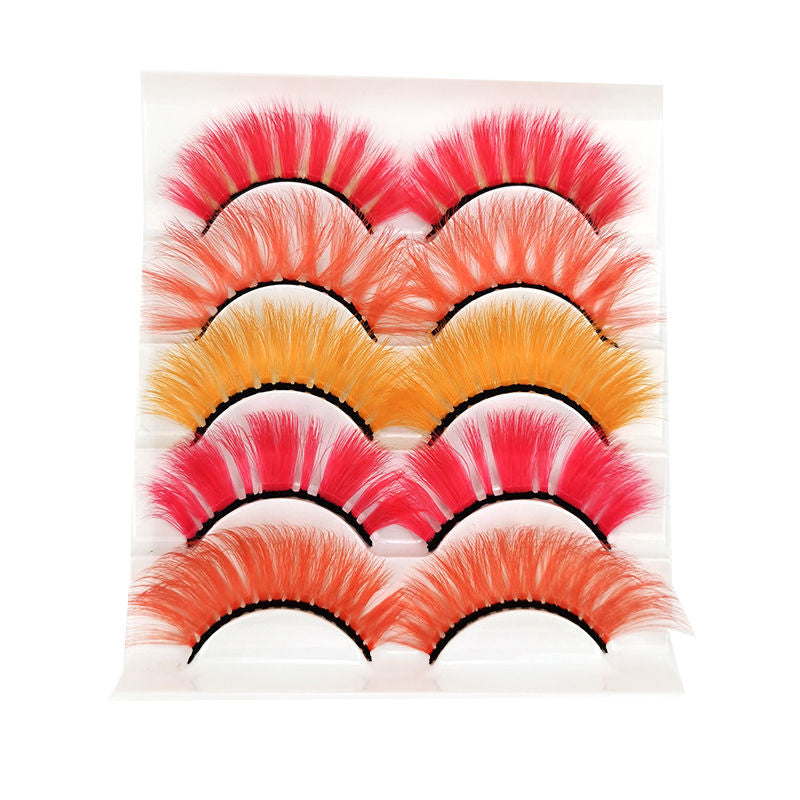 3D False Eyelashes Colored Thick Lashes for Performance Halloween-14