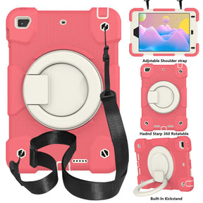 iPad Case For iPad Mini 4/5 with 360¡ãSwivel Stand-Begonia Red