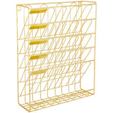 Hanging File Organizer6 Tier Wall Mount Document Letter Tray File Organizer for Home and Office -Gold