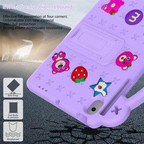 Strawberry Tablet Case for Lenovo Tab M10 Plus TB-125FU (2022)/Nokia T20 10.36 (2021)/Samsung For tab A8 10.5 (2021)-Purple