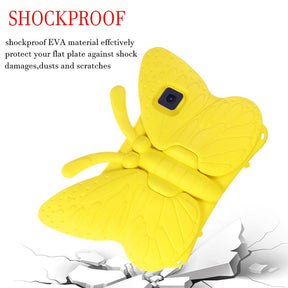 Butterfly Samsung Tablet Case for Galaxy Tab A8 10.5 Inch 2021 (SM-X200/SM-X205/SM-X207)-Yellow