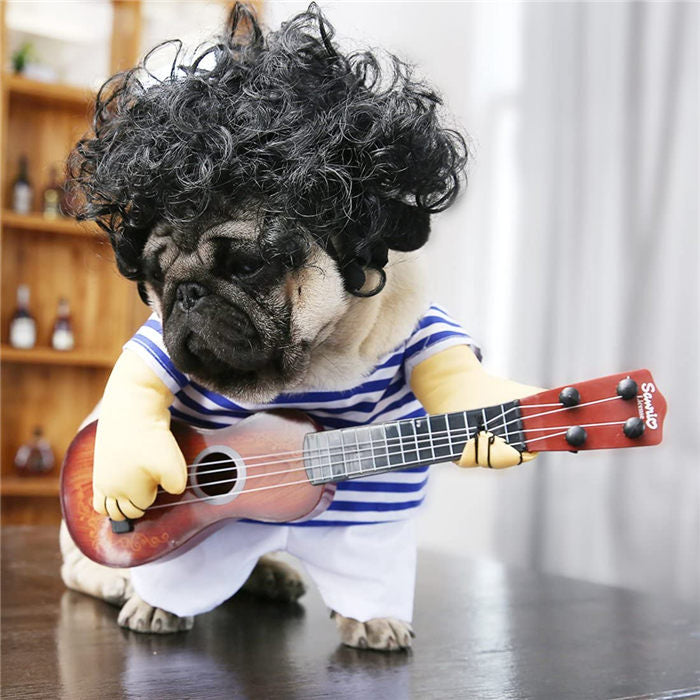 Pet Halloween Costume Funny Guitar Dog Costumes Set