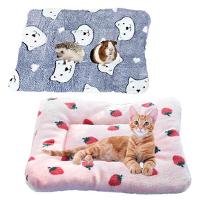 2 Piece Pet Plush Bed Mat Warm Sleep Pad-E