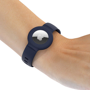 Apple Airtags Watch Strap Silicone Protective Sleeve-MidnightBlue