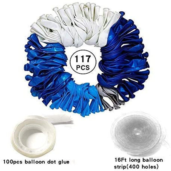 117 Pcs Blue Balloons Garland Arch Kit For Blue Balloon Decorations