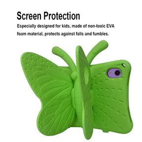 iPad Case For iPad Mini 6 Cartoon 3D Butterfly EVA Proof Shockproof Case with Bracket-Green