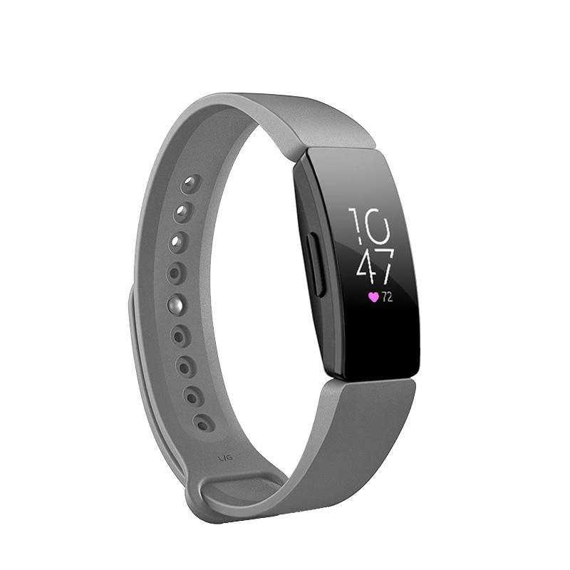 Watch Band For Fitbit Inspire HR Silicone Wrist Strap Replacement -Gray