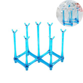 Retractable Cup Drying Rack Plastic Mug Tree for Kitchen Office-Blue