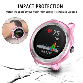 TPU Plated Soft Slim Watch Case For Garmin Vivo Active3-Pink