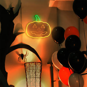 Halloween Pumpkin Neon Light Decor USB Powered for Window Wall Party