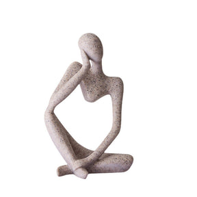 Home & LivingThe Thinker Resin Statues for Home Decor Modern Home Office Shelf Desktop Bookshelf Decor -Left