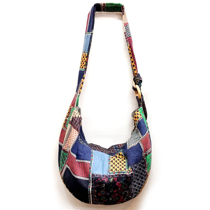 Womens Sling Crossbody Bag Ethnic Print Shoulder Bag with Adjustable Strap-I