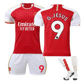 Arsenal F.C. Away Jersey G.JESUS #9 Soccer Jersey Kids Adult 3Pcs Jersey Kits