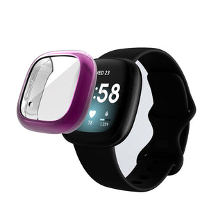 Soft TPU Watch Case For Fitbit Versa3/Sense-Purple