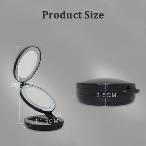 Home & LivingDual LED Lighted 5X/1X Magnifying Travel Makeup Mirror