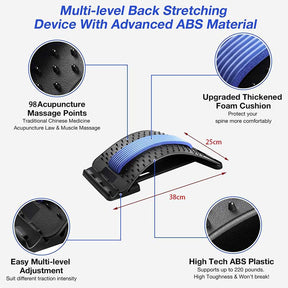 Lumbar Massager for Intervertebral Disc Sciatica Back Stretching Equipment-Purple