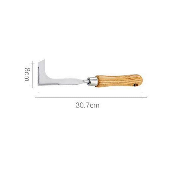 Stainless Steel Crevice Weeding Machete Tool L Shaped Grass Cutter Knife Weed Sickle, for Garden Lawn Yard Patio Terrace Paving Moss