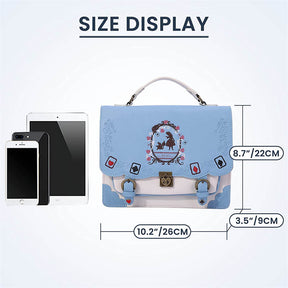 Women Vintage Messenger Bag Lolita Cute Handbags for Girls-Blue