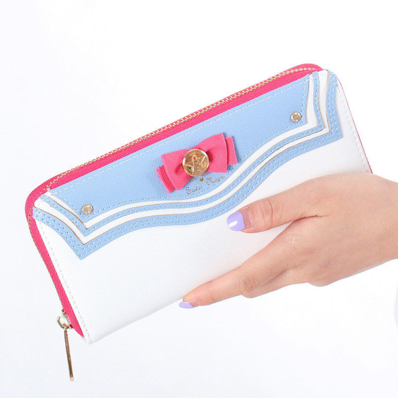 Girls Cute Wallet Exquisite Bowknot Kawaii Card Holder-White