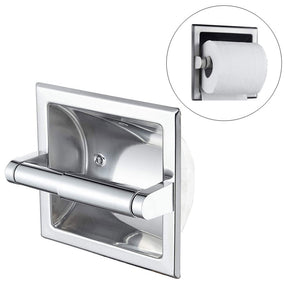 Recessed Toilet Paper Holder Stainless Steel Roll Paper Holder-Brushed