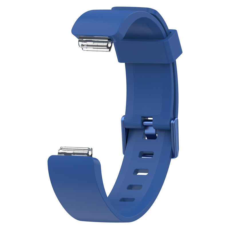 Soft Silicone Wristband Replacement Sports Watch Band For Fitbit Inspire/Inspire HR/ACE 2 -Navy Blue