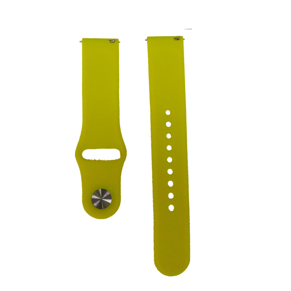 FKGJ 20MM Silicone Watch Bands Quick Release Strap Replacement Wristband For Samsung For Women-Yellow