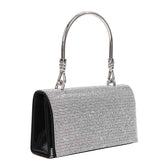 Womens Handbag Glitter Rhinestones Bag Evening Clutch for Party Wedding-Black