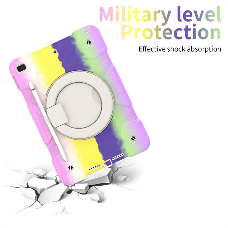 iPad Case For iPad 10.2 with 360¡ãSwivel Stand-Colorful Purple