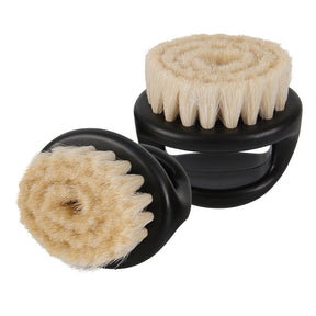 3Pcs Round Shape Beard Brushes with Handle for Men Beard Styling-Wool