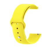 Silicone Watch Band Pure Color Reverse Buckle WristBand For Samsung Galaxy Watch 42/46mm Gear S3 Frontier/Classic(Yellow)