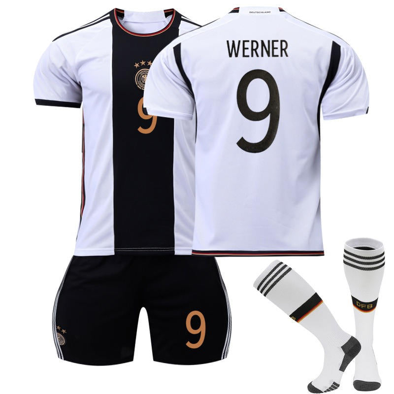 WERNER #9 Germany Home Jersey 2022/23 Soccer Jersey Kit Football T-shirt Set For Adult Kids