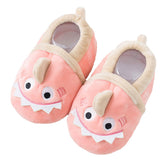 Toddler Baby Boys Girls Cute Shark Shoes Soft Anti-slip Winter Slippers-DarkPink